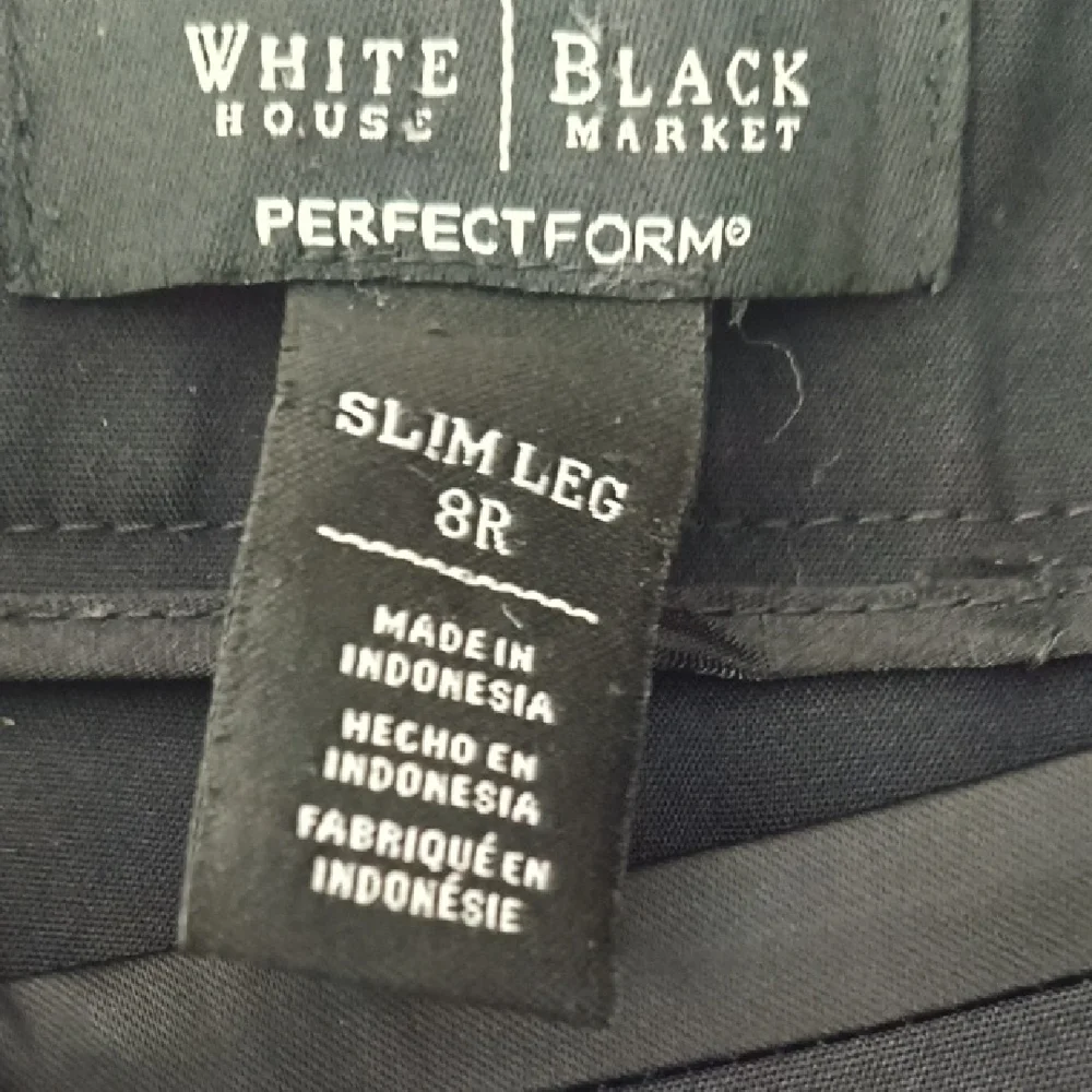 White House Black Market Women's Perfect Form Slim Leg Dress Pants Size 8R
